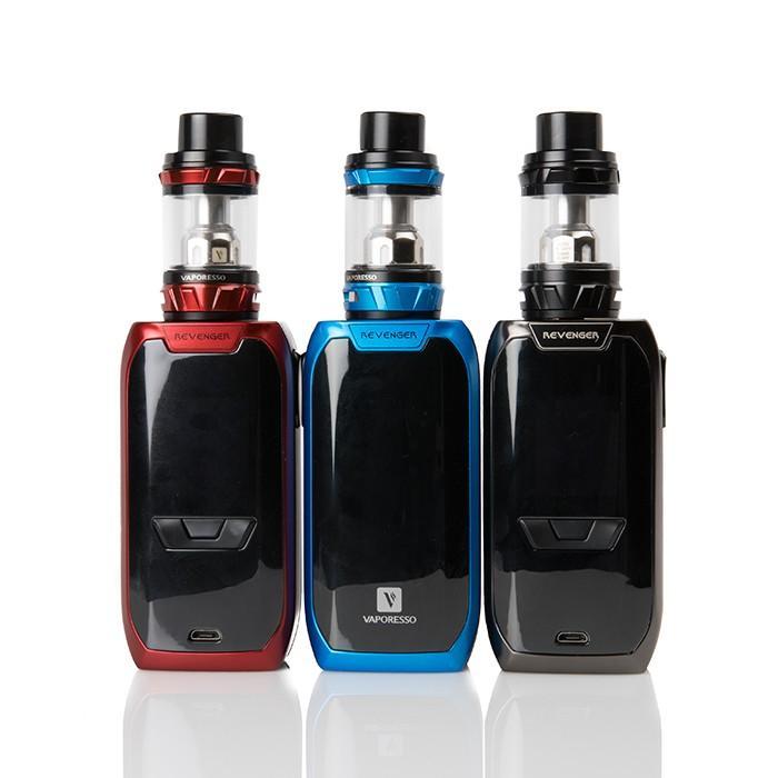 vaporesso revenger 220w tc starter kit red blue and black 2