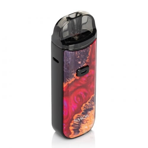 smok nord 50w pod kit red stablizing wood