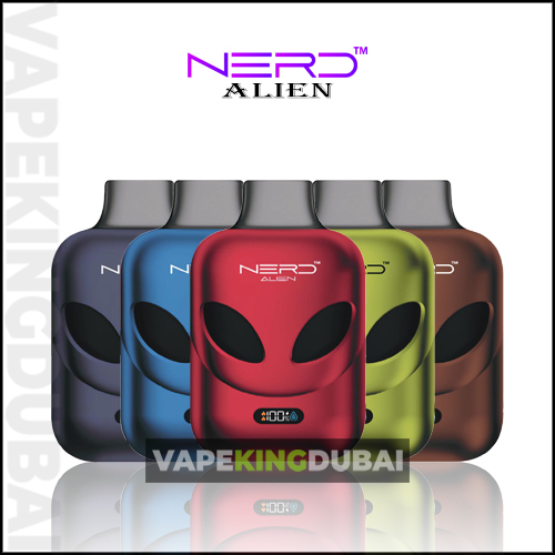 Nerd Alien 12000 Puffs Disposable Vape In Assorted Colors With Brand Logo