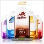 JNR Lion King 50000 Puffs Disposable Vape with smart display, 50mg nicotine, rechargeable battery, and high-capacity e-liquid, long-lasting disposable vape available in Dubai, UAE.