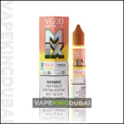 VGOD Iced Mix Peach Mango SaltNic e-liquid with vibrant packaging design.